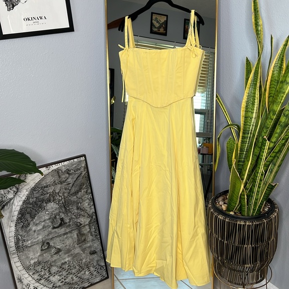 House of CB 'Clarabelle' Sunshine Cotton Midi Dress NWT - Picture 6 of 7